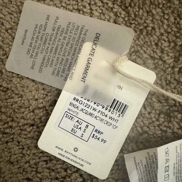 Rhythm Sports Bra terry white zebra print - Picture 3 of 3